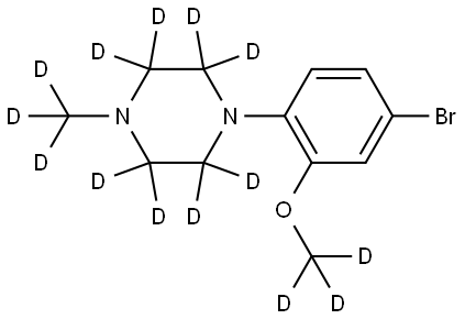1-(4-bromo-2-(methoxy-d3)phenyl)-4-(methyl-d3)piperazine-2,2,3,3,5,5,6,6-d8 Structure
