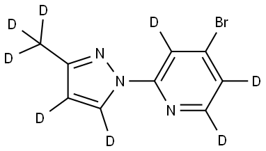 4-bromo-2-(3-(methyl-d3)-1H-pyrazol-1-yl-4,5-d2)pyridine-3,5,6-d3|