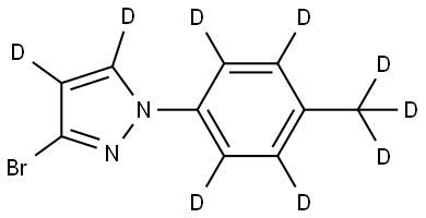 2256743-07-2 3-bromo-1-(4-(methyl-d3)phenyl-2,3,5,6-d4)-1H-pyrazole-4,5-d2