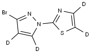 2-(3-bromo-1H-pyrazol-1-yl-4,5-d2)thiazole-4,5-d2,2256743-23-2,结构式