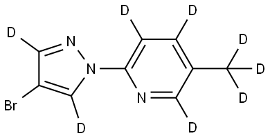 2-(4-bromo-1H-pyrazol-1-yl-3,5-d2)-5-(methyl-d3)pyridine-3,4,6-d3|