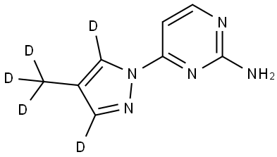 4-(4-(methyl-d3)-1H-pyrazol-1-yl-3,5-d2)pyrimidin-2-amine|