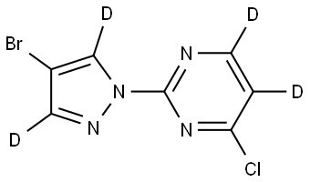 2-(4-bromo-1H-pyrazol-1-yl-3,5-d2)-4-chloropyrimidine-5,6-d2|