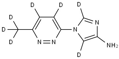 1-(6-(methyl-d3)pyridazin-3-yl-4,5-d2)-1H-imidazol-2,5-d2-4-amine Structure