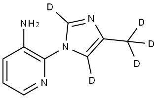 2-(4-(methyl-d3)-1H-imidazol-1-yl-2,5-d2)pyridin-3-amine Structure