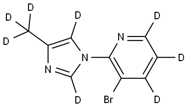 3-bromo-2-(4-(methyl-d3)-1H-imidazol-1-yl-2,5-d2)pyridine-4,5,6-d3|