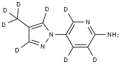 5-(4-(methyl-d3)-1H-pyrazol-1-yl-3,5-d2)pyridin-3,4,6-d3-2-amine|