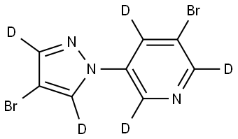 3-bromo-5-(4-bromo-1H-pyrazol-1-yl-3,5-d2)pyridine-2,4,6-d3|