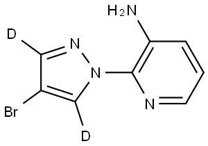 2-(4-bromo-1H-pyrazol-1-yl-3,5-d2)pyridin-3-amine,2256745-29-4,结构式