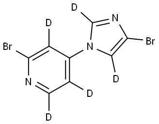 2-bromo-4-(4-bromo-1H-imidazol-1-yl-2,5-d2)pyridine-3,5,6-d3 Structure