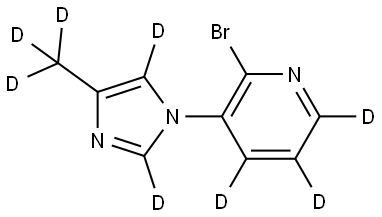 2-bromo-3-(4-(methyl-d3)-1H-imidazol-1-yl-2,5-d2)pyridine-4,5,6-d3 Structure