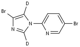 5-bromo-2-(4-bromo-1H-imidazol-1-yl-2,5-d2)pyridine 结构式