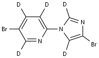 5-bromo-2-(4-bromo-1H-imidazol-1-yl-2,5-d2)pyridine-3,4,6-d3 Structure