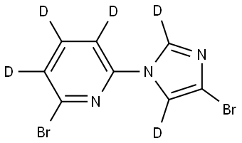 2-bromo-6-(4-bromo-1H-imidazol-1-yl-2,5-d2)pyridine-3,4,5-d3 Structure