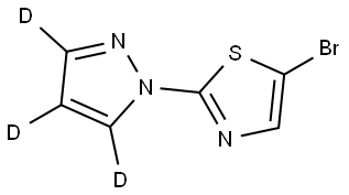 5-bromo-2-(1H-pyrazol-1-yl-d3)thiazole Structure