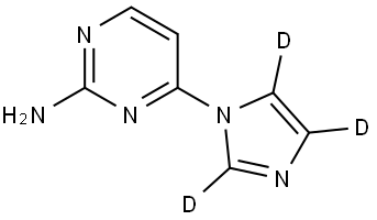 4-(1H-imidazol-1-yl-d3)pyrimidin-2-amine 结构式