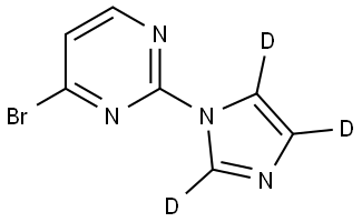 4-bromo-2-(1H-imidazol-1-yl-d3)pyrimidine Structure