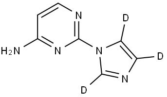 2-(1H-imidazol-1-yl-d3)pyrimidin-4-amine 结构式