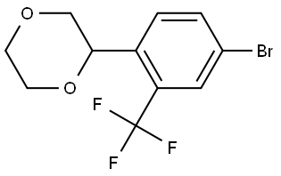 2-(4-bromo-2-(trifluoromethyl)phenyl)-1,4-dioxane Structure