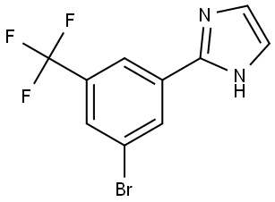 2-(3-bromo-5-(trifluoromethyl)phenyl)-1H-imidazole Structure