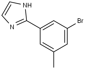 2-(3-bromo-5-methylphenyl)-1H-imidazole 化学構造式