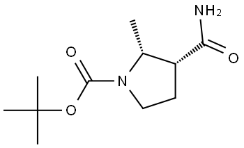 (2R,3R)-1-BOC-2-甲基吡咯烷-3-甲酰胺, 2259662-49-0, 结构式