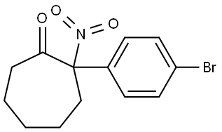 2-(4-bromophenyl)-2-nitrocycloheptan-1-one Structure