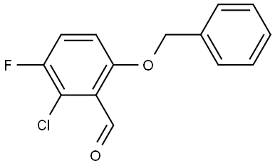 2-Chloro-3-fluoro-6-(phenylmethoxy)benzaldehyde 结构式