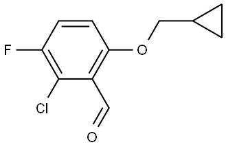 2-Chloro-6-(cyclopropylmethoxy)-3-fluorobenzaldehyde,2274961-40-7,结构式