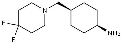 cis-4-((4,4-difluoropiperidin-1-yl)methyl)cyclohexan-1-amine Struktur