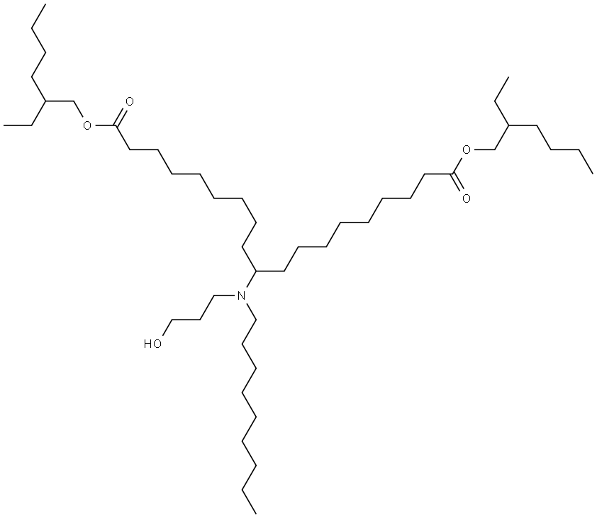 bis(2-ethylhexyl) 10-((3-hydroxypropyl)(nonyl)amino)nonadecanedioate Structure