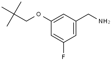 3-(2,2-Dimethylpropoxy)-5-fluorobenzenemethanamine,2280181-79-3,结构式