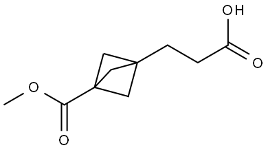 3-(3-(methoxycarbonyl)bicyclo[1.1.1]pentan-1-yl)propanoic acid Structure