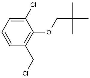 1-Chloro-3-(chloromethyl)-2-(2,2-dimethylpropoxy)benzene,2282472-46-0,结构式