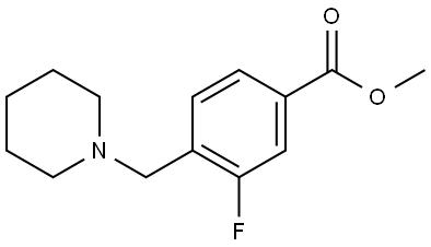 Methyl 3-fluoro-4-(1-piperidinylmethyl)benzoate Structure