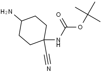 tert-Butyl (4-amino-1-cyanocyclohexyl)carbamate Structure