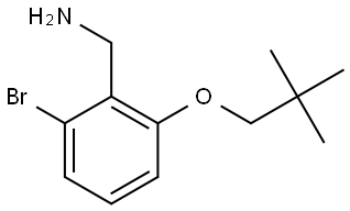 2-Bromo-6-(2,2-dimethylpropoxy)benzenemethanamine Structure