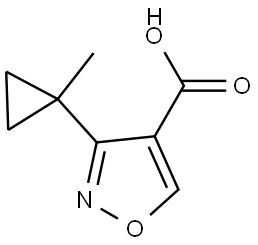 3-(1-甲基环丙基)异恶唑-4-羧酸 结构式