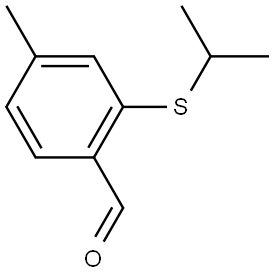4-Methyl-2-[(1-methylethyl)thio]benzaldehyde Struktur