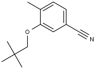 3-(2,2-Dimethylpropoxy)-4-methylbenzonitrile 结构式