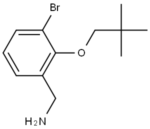 3-Bromo-2-(2,2-dimethylpropoxy)benzenemethanamine Struktur