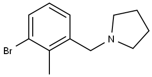 1-[(3-Bromo-2-methylphenyl)methyl]pyrrolidine Structure