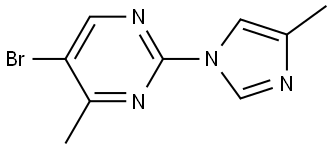 5-bromo-4-methyl-2-(4-methyl-1H-imidazol-1-yl)pyrimidine Structure