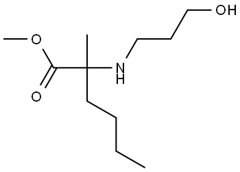 甲基 2-((3-羟基丙基)氨基)-2-甲基己酸酯,2289474-22-0,结构式