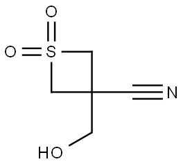 3-(羟甲基)硫杂环丁烷-3-腈1,1-二氧化物,2293250-06-1,结构式