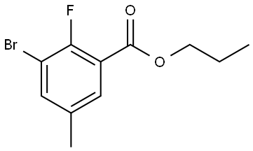 Propyl 3-bromo-2-fluoro-5-methylbenzoate 结构式