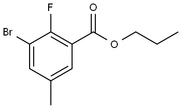 Propyl 3-bromo-2-fluoro-5-methylbenzoate Structure