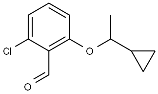 2-Chloro-6-(1-cyclopropylethoxy)benzaldehyde Struktur