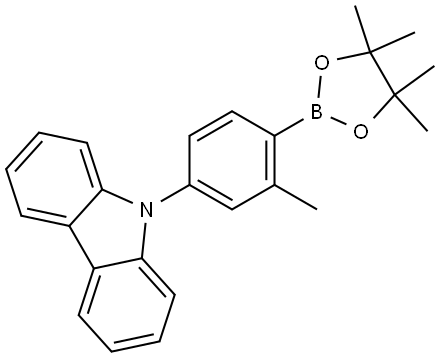 9-(3-Methyl-4-(4,4,5,5-tetramethyl-1,3,2-dioxaborolan-2-yl) phenyl)-9H-carbazole Structure