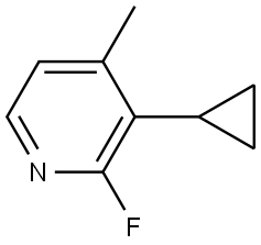3-Cyclopropyl-2-fluoro-4-methylpyridine 结构式